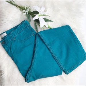 Free People Turquoise Washed Jeans Size 31